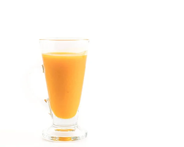 Pompoen juice op witte achtergrond — Stockfoto