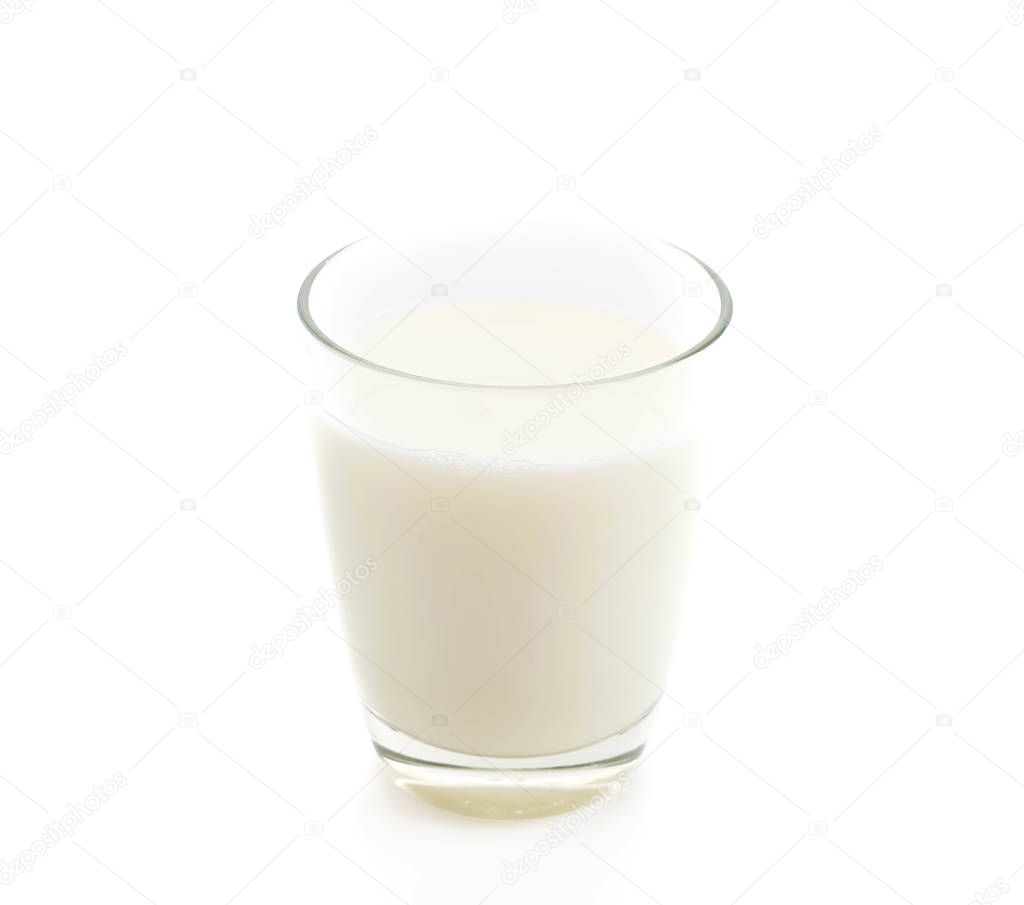 fresh milk on white background