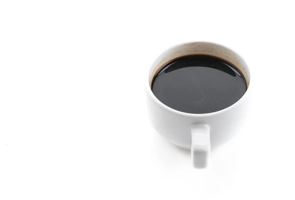 Black coffee on white background — Stock Photo, Image