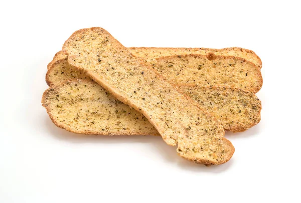 Шматочки хліба часнику і трави — стокове фото
