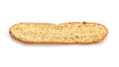 Sarımsak ve bitkisel ekmek dilimleri.