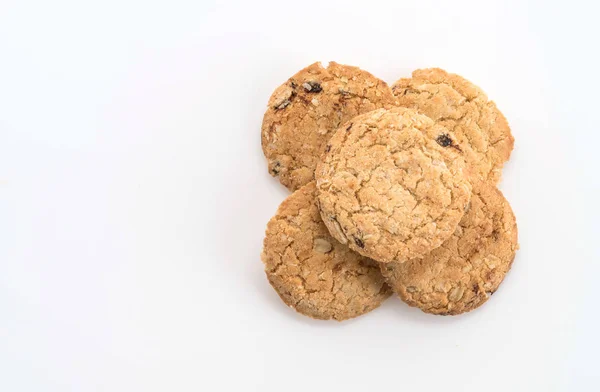 Galletas de avena sobre fondo blanco — Foto de Stock