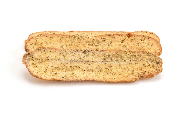 Шматочки хліба часнику і трави — стокове фото
