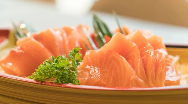 Somon sashimi - mâncare japoneză — Fotografie, imagine de stoc