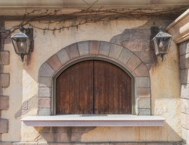 pencere, kargo, ambarda eski sanayi bölgesi yüzey