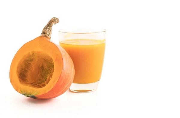 Pumpkin juice on white background Stock Photo