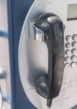 Genel telefon tuş takımı, bozuk para ekleme ile metalden yapılmış