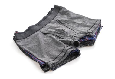 Beyaz arka plan üzerinde erkek iç giyim