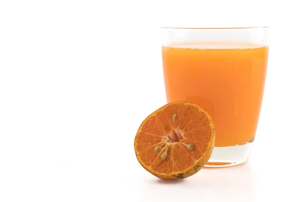 白底橙汁 — 图库照片
