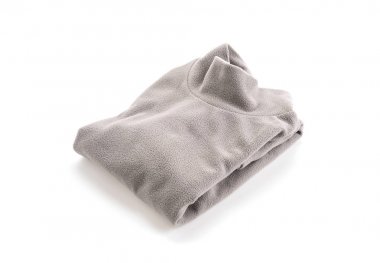 gömlek. Beyaz arka plan üzerinde katlanmış t-shirt