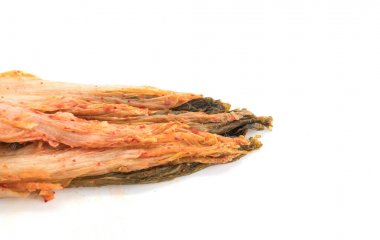 Beyaz arka planda kimçi - Kore yemekleri