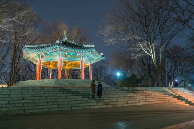 Seul Kulesi güzel geleneksel Architectureat, Namsan Mountai