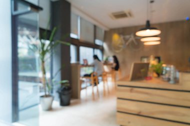 Kahve dükkanında soyut bulanıklık 