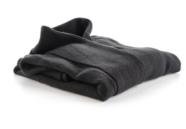 Gömlek, kazak beyaz arka plan üzerine