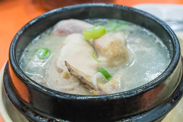 인삼, 한국 음식으로 닭 수프 — 스톡 사진