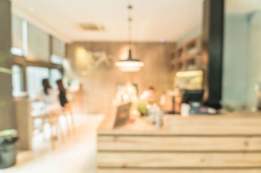 Kahve dükkanında soyut bulanıklık 