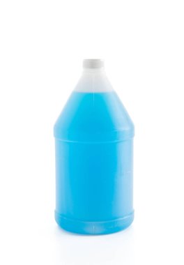 Temizlik deterjanı mavi şişe