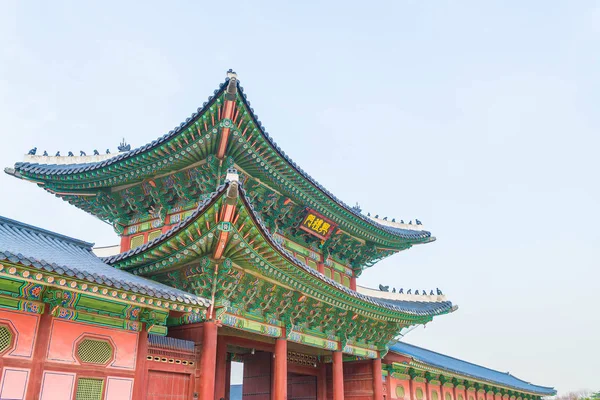 Gyeongbokgung Palast schöne traditionelle Architektur in seoul — Stockfoto