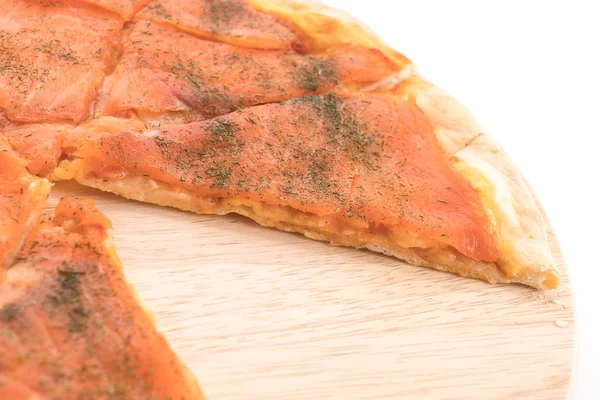 Pizza de salmão fumado — Fotografia de Stock