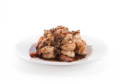 gebakken garnalen met knoflook