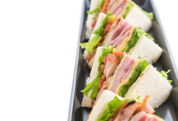 Sandwich auf weißem Hintergrund — Stockfoto