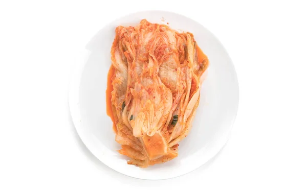 Kimchi on white background - korean food — Stock Photo, Image