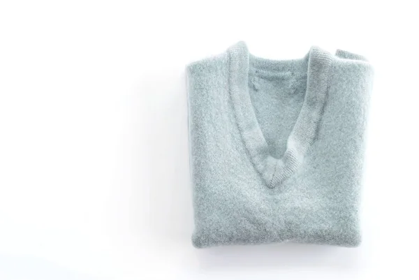 Πουκάμισο, πουλόβερ σε λευκό φόντο — Φωτογραφία Αρχείου