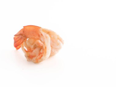 Beyaz arkaplanda taze karides / karides