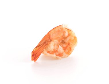 Beyaz arkaplanda taze karides / karides