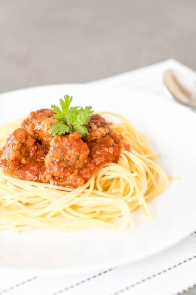 Spaghetti and meatballs Royalty Free Stock Images