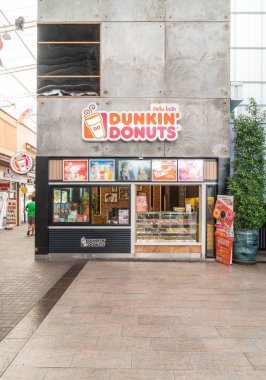 Bangkok, Tayland - 21 Nisan 2016: Dış, Dunkin Donuts sh