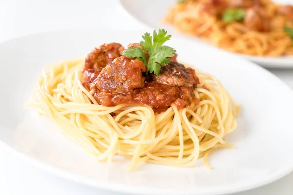 Espaguetis y albóndigas — Foto de Stock