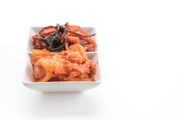 Chinese cabbage, squid and radish kimchi — Stock Photo, Image