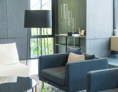 Yastık ve kanepe lüks oturma odası iç dekorasyon