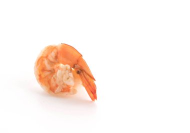 Beyaz arkaplanda taze karides / karides