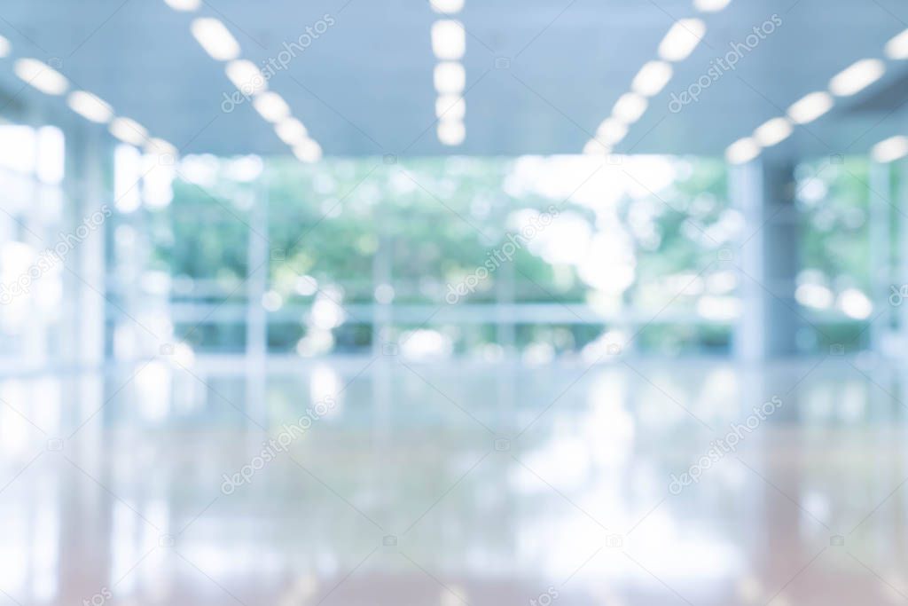 Blurred abstract background interior view looking out toward to 