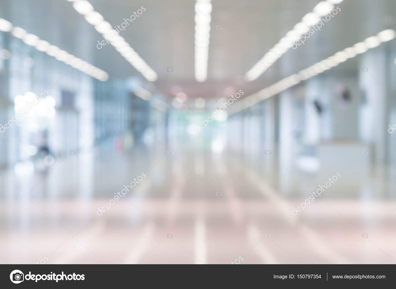 Blurred Abstract Background Interior View Looking Out Toward
