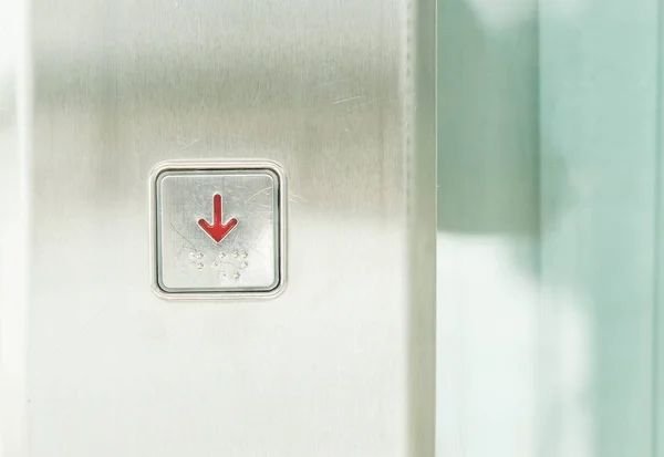 elevator button turned down