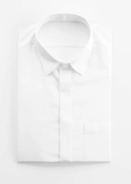 Άσπρο πουκάμισο σε λευκό φόντο — Φωτογραφία Αρχείου