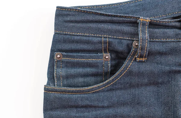 Detail der schönen blauen Jeans — Stockfoto