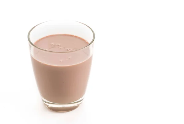 Chokladmjölk på vit bakgrund — Stockfoto