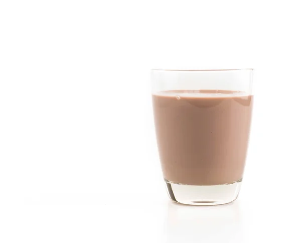 Chokladmjölk på vit — Stockfoto