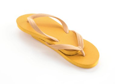 Beyaz arka plan üzerinde lastik terlikler