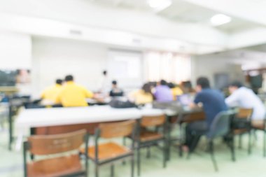 soyut insanların çalışma veya seminerde veya toplantı bulanıklık ya da atölye yapmak 