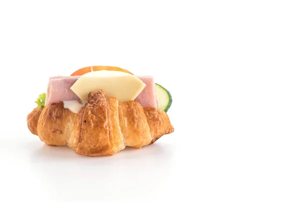 Cheese and ham croissant — Stock Photo, Image