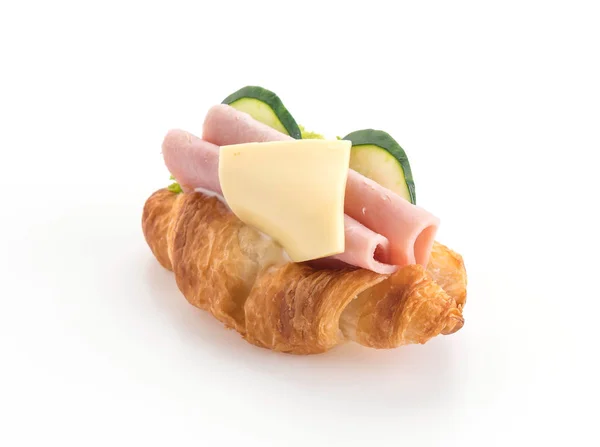 Cheese and ham croissant — Stock Photo, Image