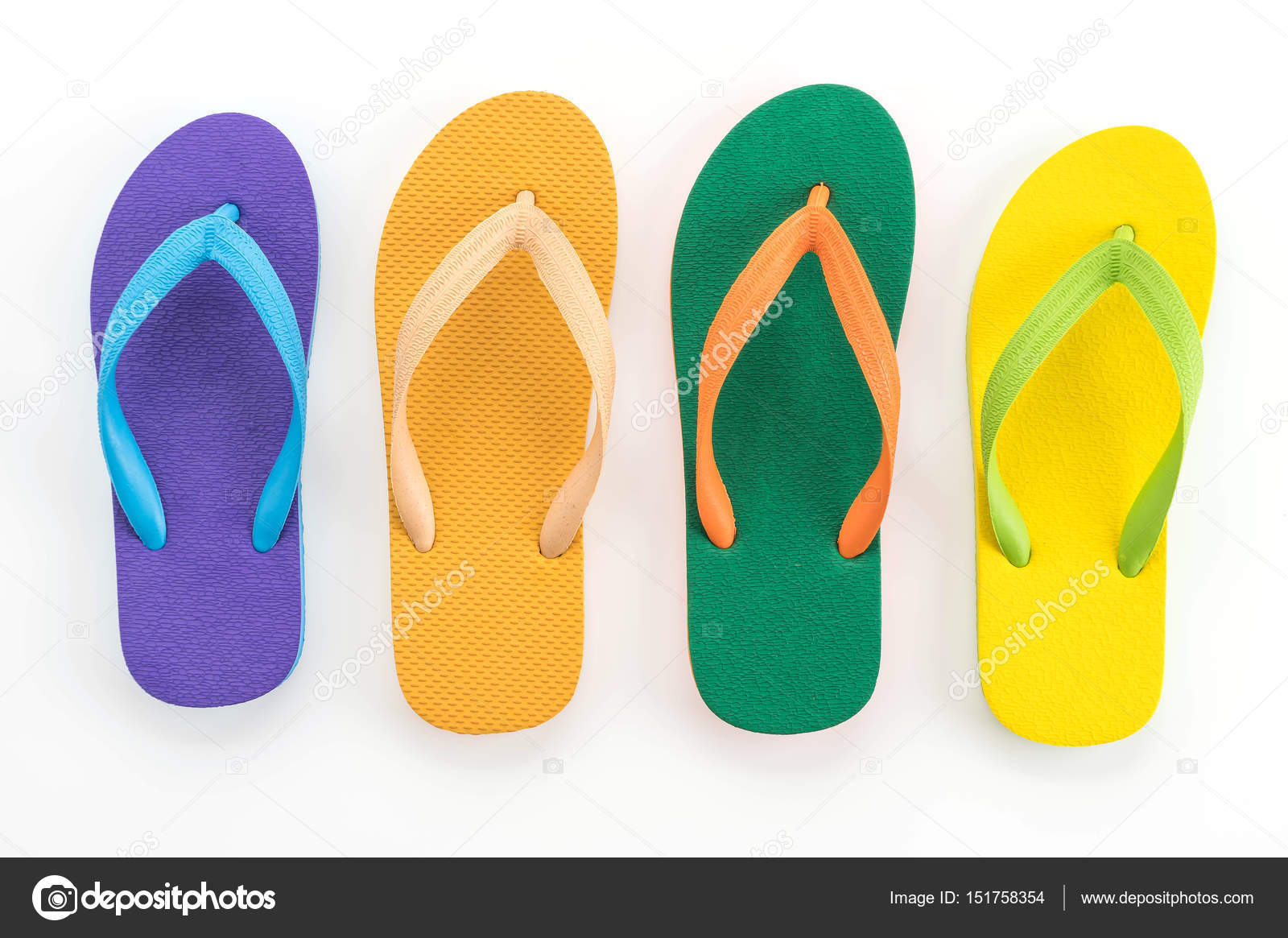 Kautschuk Pantoffeln auf weißem Hintergrund — Stockfoto Gelb Sommer Hausschuhe auf weißem Hintergrund. Flip flops