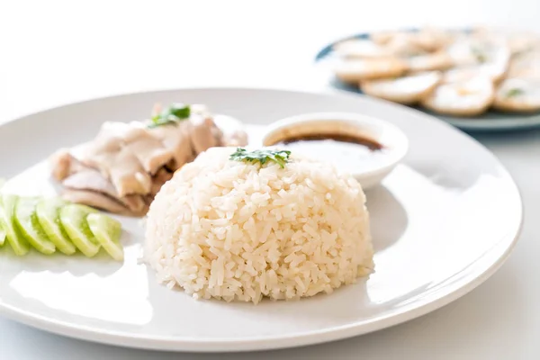 Ayam kukus dengan nasi — Stok Foto