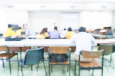 soyut insanların çalışma veya seminerde veya toplantı bulanıklık ya da atölye yapmak 