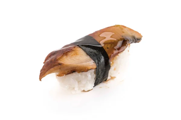 Sushi belut pada latar belakang putih — Stok Foto